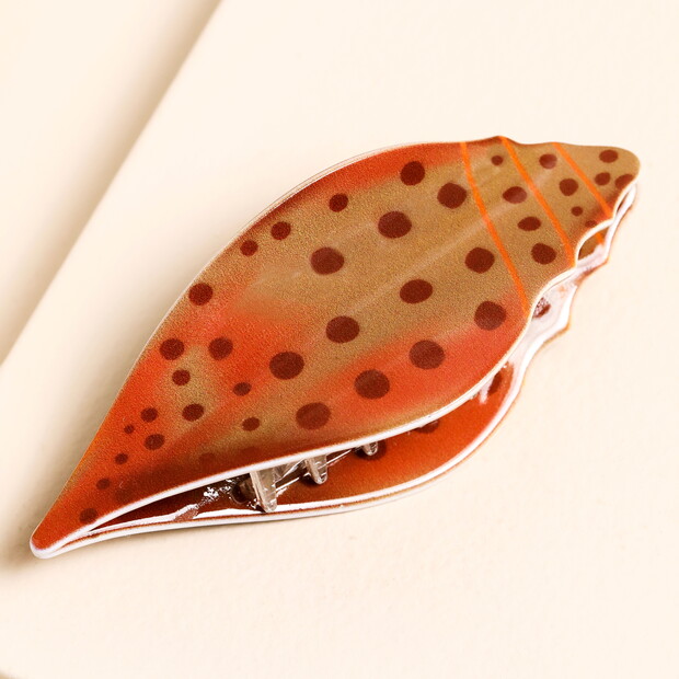 Large Brown Shell Hair Clip