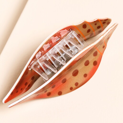 Large Brown Shell Hair Clip