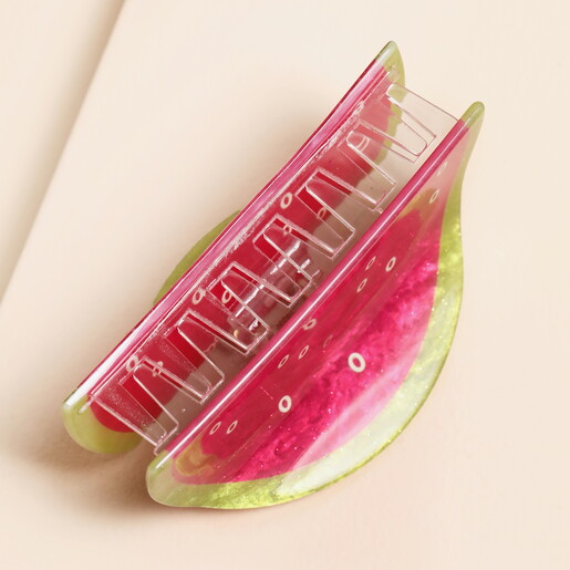 Large Pink Melon Hair Clip