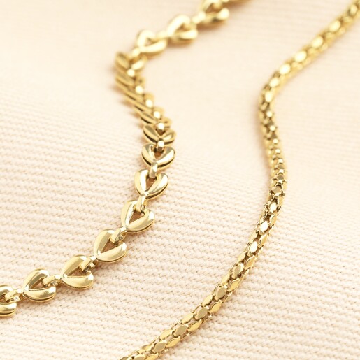 Freshwater Pearl and Clover Charms Pendant Necklace in Gold