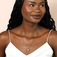 Freshwater Pearl and Clover Charms Pendant Necklace in Gold