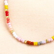 Pastel Pink and Yellow Beaded Necklace