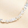 Rectangular Beaded Necklace in Silver