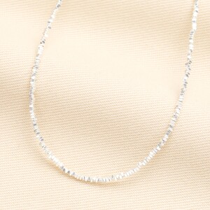 Silver Sparkle Chain Necklace