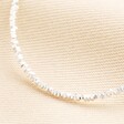 Stainless Steel Chain Beaded Necklace in Silver