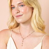 Stainless Steel Star Lariat Pendant Necklace in Gold