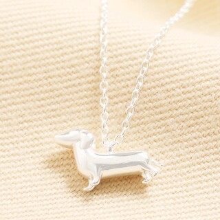 Sterling Silver Sausage Dog Necklace