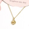 Daisy Flower Carded Necklace in Gold