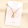 Feather Carded Necklace in Gold 