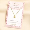 Flower Carded Necklace in Gold