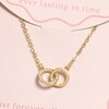 Interlocking Circle Carded Necklace in Gold