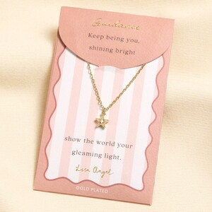 Gold Star Carded Necklace 