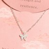 Butterfly Carded Necklace in Silver