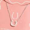 Horseshoe Carded Necklace in Silver