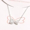 Infinity Heart Carded Necklace in Silver