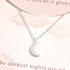 Moon Carded Necklace in Silver