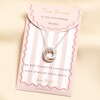 Russian Ring Carded Necklace in Rose Gold & Silver 