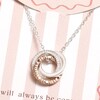Russian Ring Carded Necklace in Rose Gold & Silver 