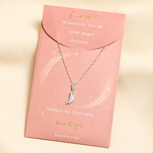 Silver Wing Carded Necklace 