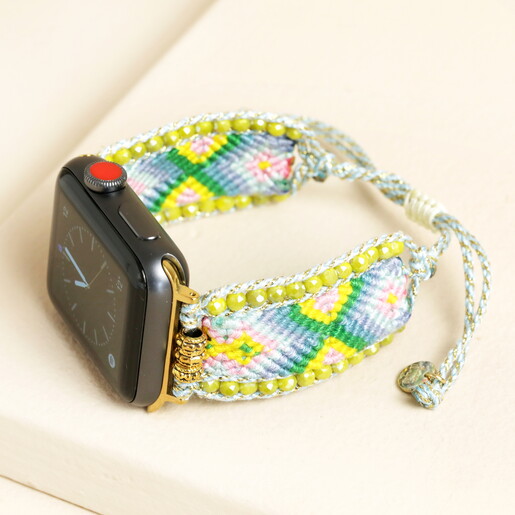 Rainbow Beaded Apple Watch Strap