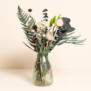 Evergreen Preserved Foliage and Dried Flower Posy