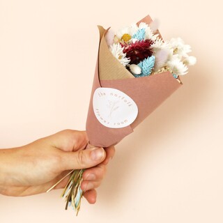 Mini Book Vase Dried Flower Posy Bouquet 