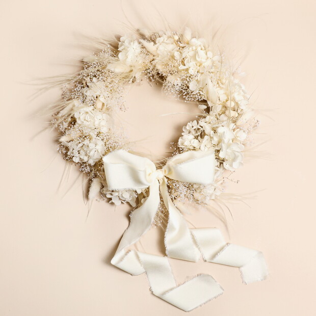 Preserved Hydrangea Small Winter Wreath