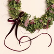Preserved Flower Olive Green Hydragena and Pink Berry Wreath