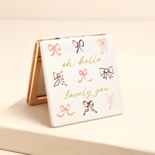 Oh Hello Lovely You Bow Compact Mirror 