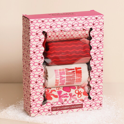 Raspberry Blossom Refillable Fabric Crackers