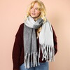 Grey Two Tone Winter Scarf