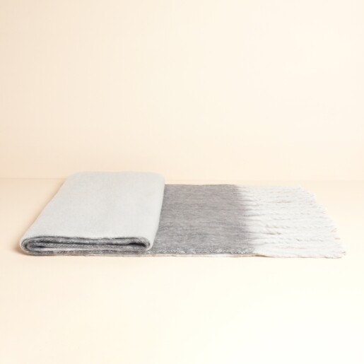 Grey Two Tone Winter Scarf