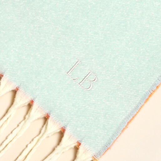 Close Up of Personalised Colour Block Winter Scarf