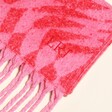 Personalised Pink and Red Wavy Checkerboard Winter Scarf