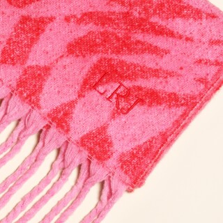 Personalised Pink and Red Wavy Checkerboard Winter Scarf