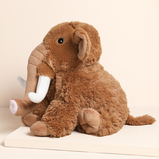 Warmies Woolly Mammoth Microwavable Soft Toy view from the side