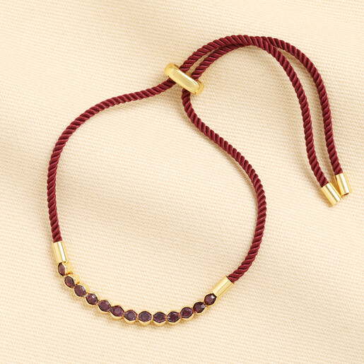 red and gold cord bracelet