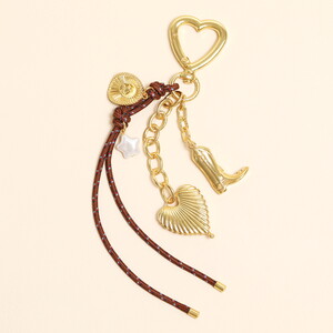 Cowgirl Charm Tassel Keyring and Bag Charm in Gold