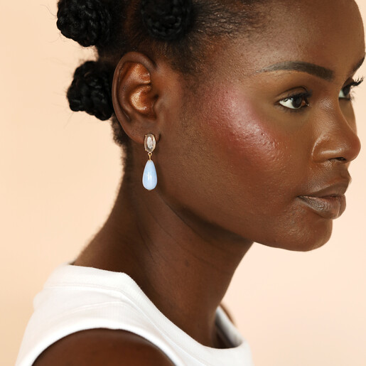 model shot of drop earrings