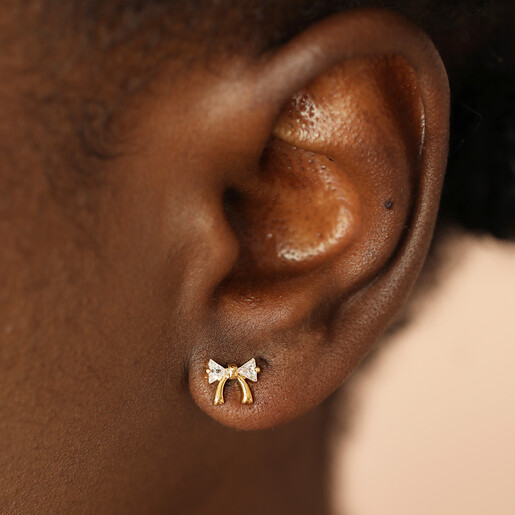 sparkly stud earrings gold