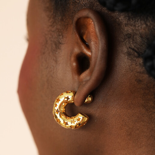 14ct gold plated hoop earrings