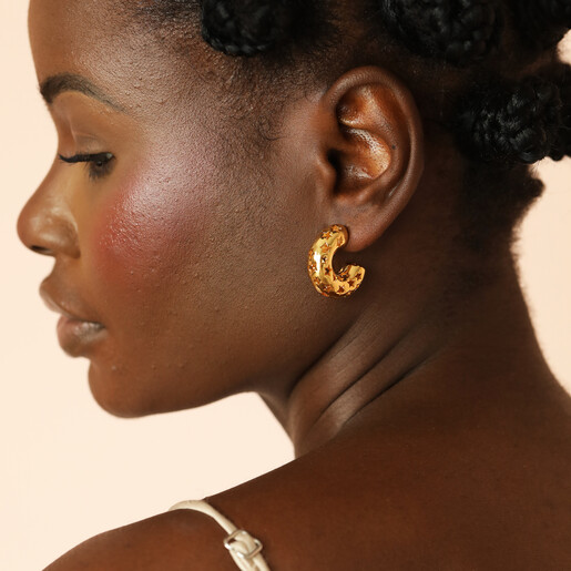 celestial-inspired open back earrings in gold