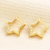 crystal adorned huggie hoop earrings