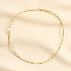 Snake Chain Choker Necklace in Gold
