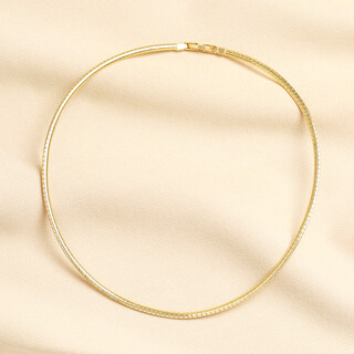 Snake Chain Choker Necklace in Gold