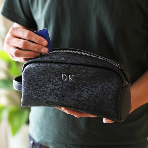 Men's Personalised Embroidered Initials Wash Bag