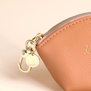 Personalised Charm Blush Beige Vegan Leather Small Coin Purse