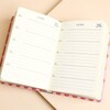 Inside pages of the five year memory book showing dated lined journal entries