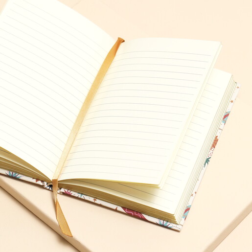 inside of celestial-themed notebook