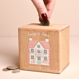 Personalised Name Dream Home Fund Money Box